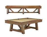 Botanic Rustic Dark Brown 8' Billiard & 12' Shuffleboard Table Set
