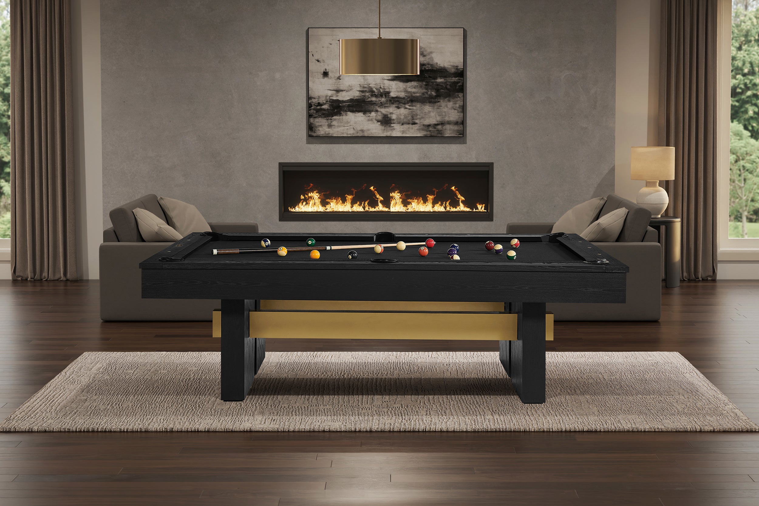 Nova pool table side view