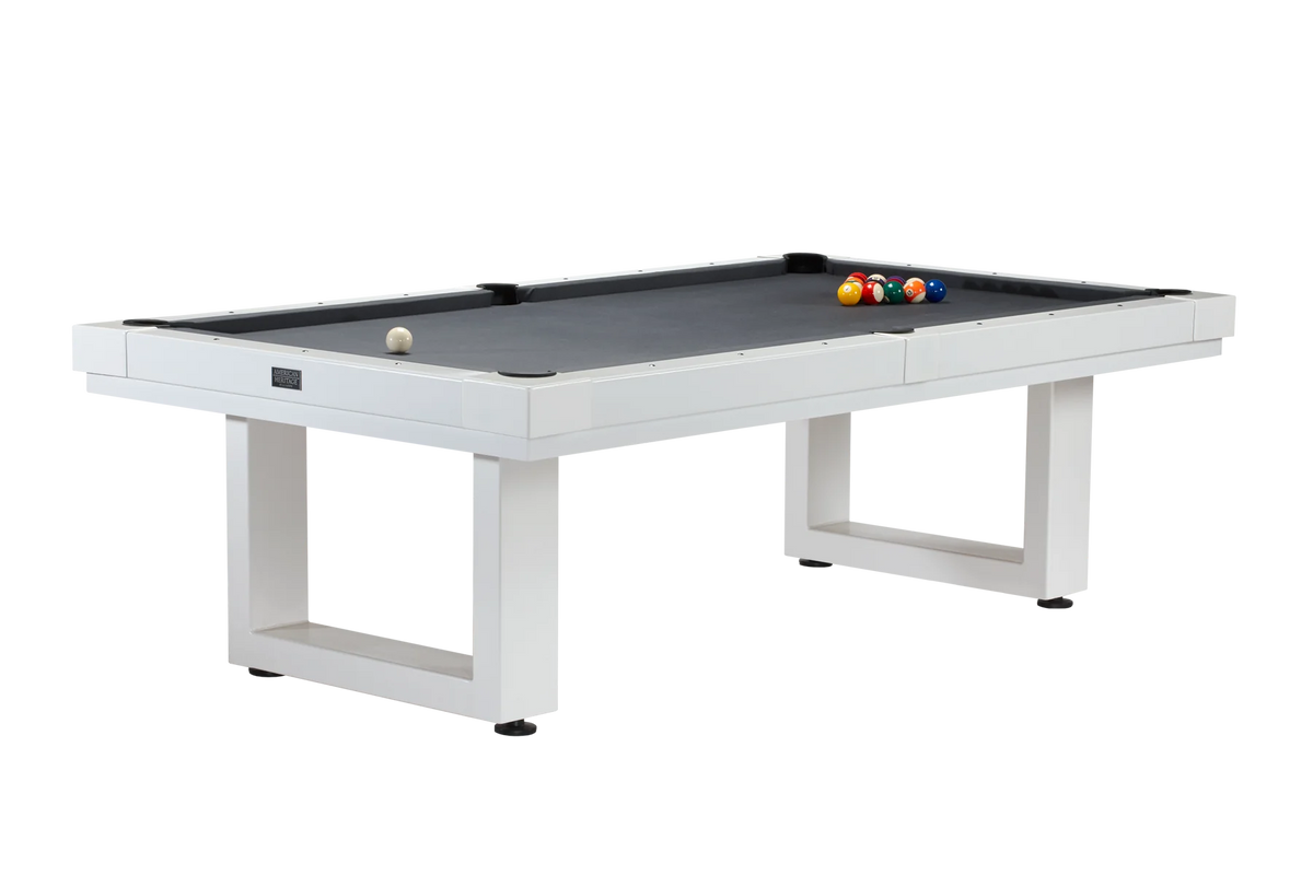 American Heritage Lanai outdoor pool table in Pearl White