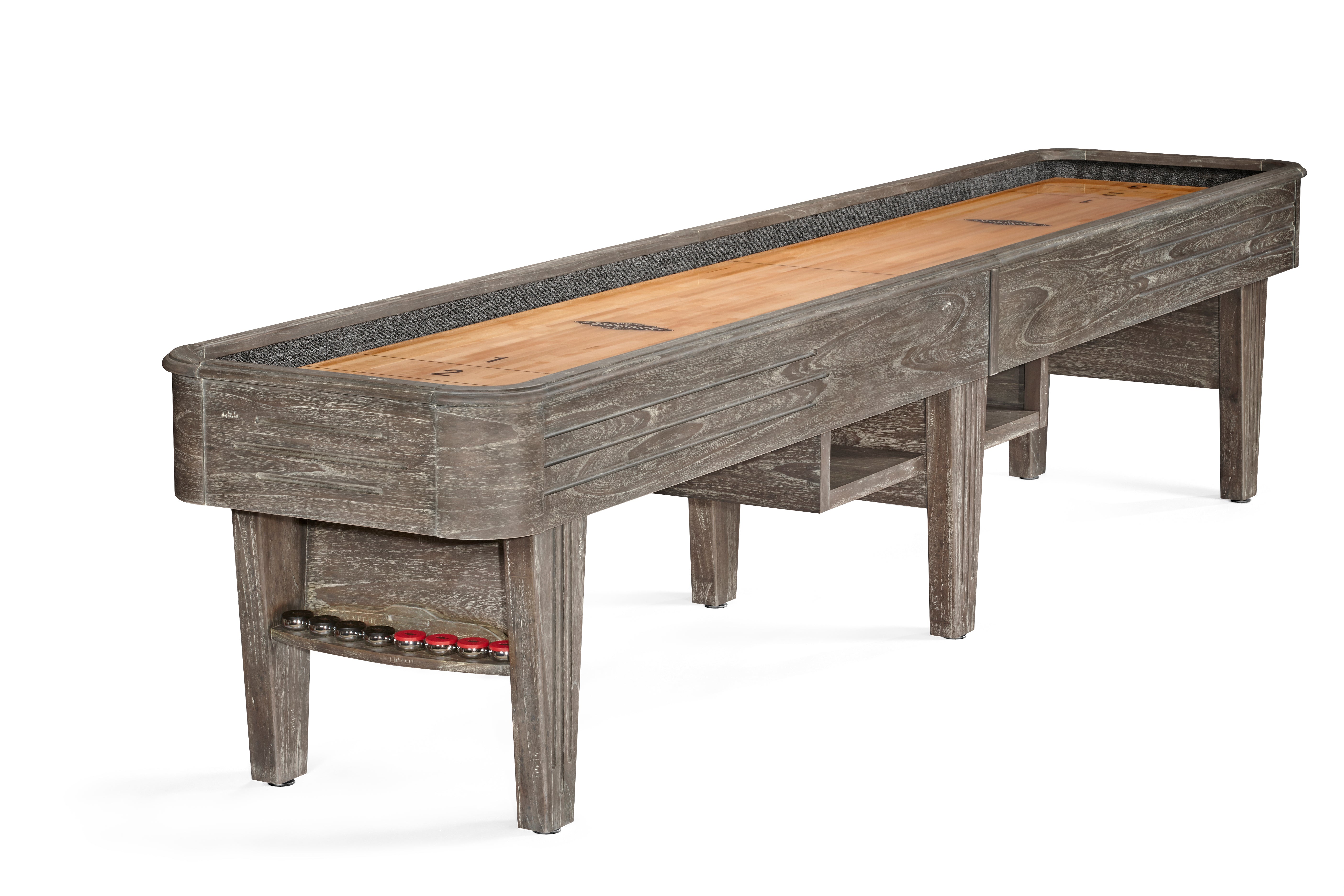 Andover II 14' Shuffleboard Table in Driftwood finish