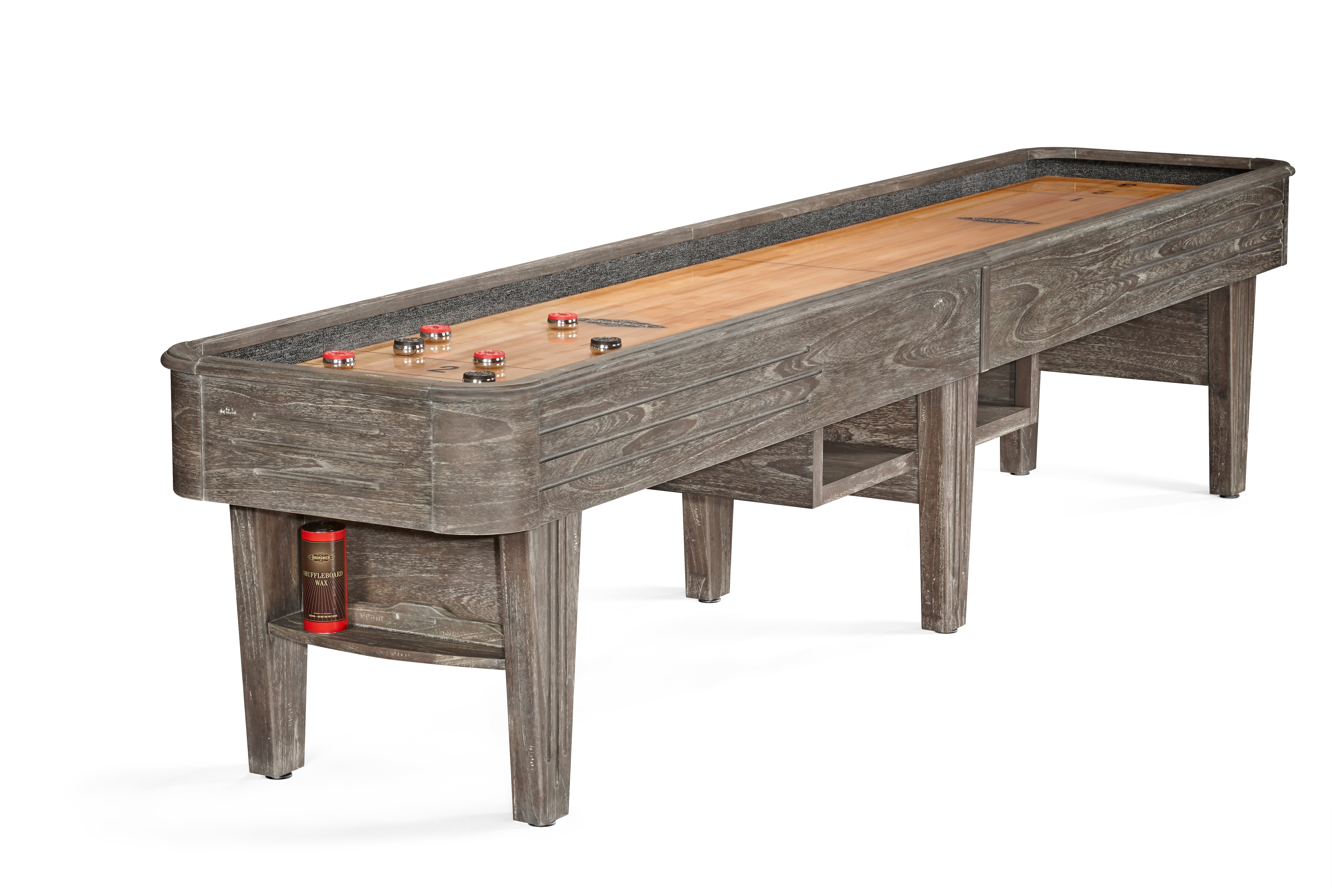 Andover II 14' Shuffleboard Table in Driftwood finish