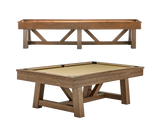 Botanic Rustic Dark Brown 8' Billiard & 12' Shuffleboard Table Set