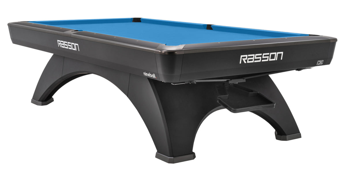 Rasson Ox II pool table in Black Fluorocarbon