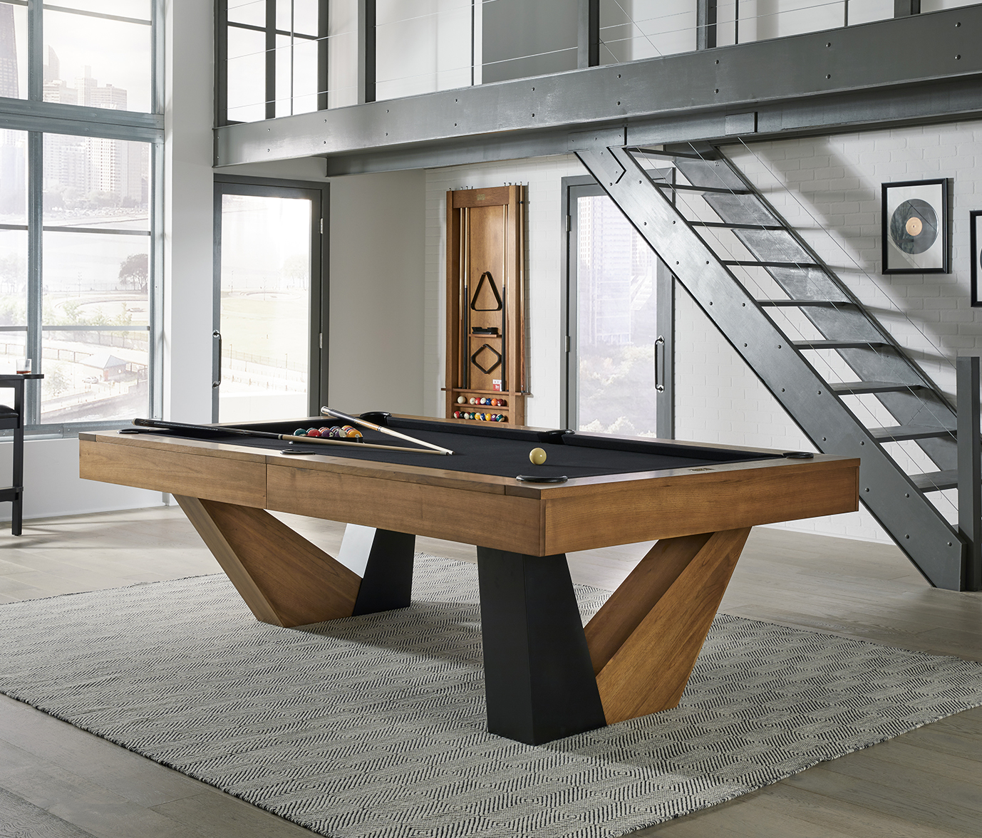 Annex 8' Pool Table - Brushed Walnut detail