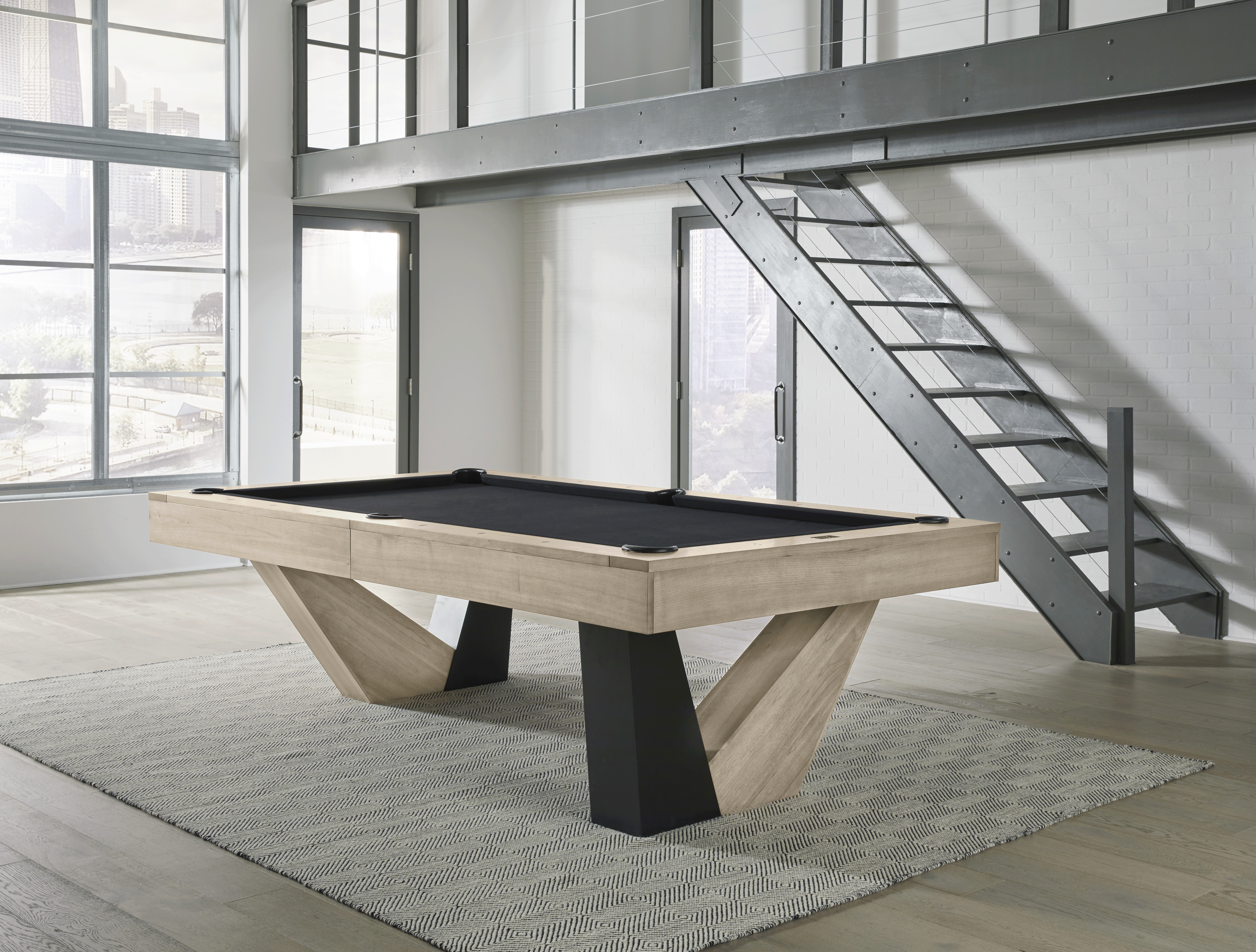 Annex 8' Pool Table - Natural Ash detail