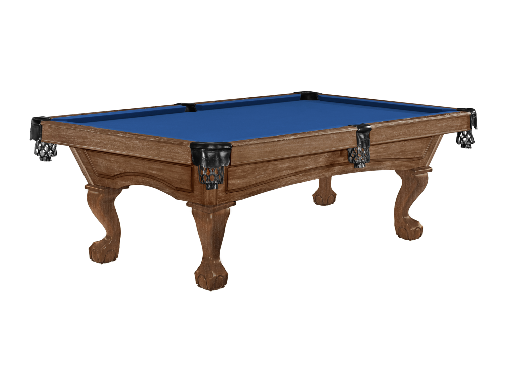 Allenton 8' Pool Table with Ball & Claw Leg — Rustic Dark Brown finish
