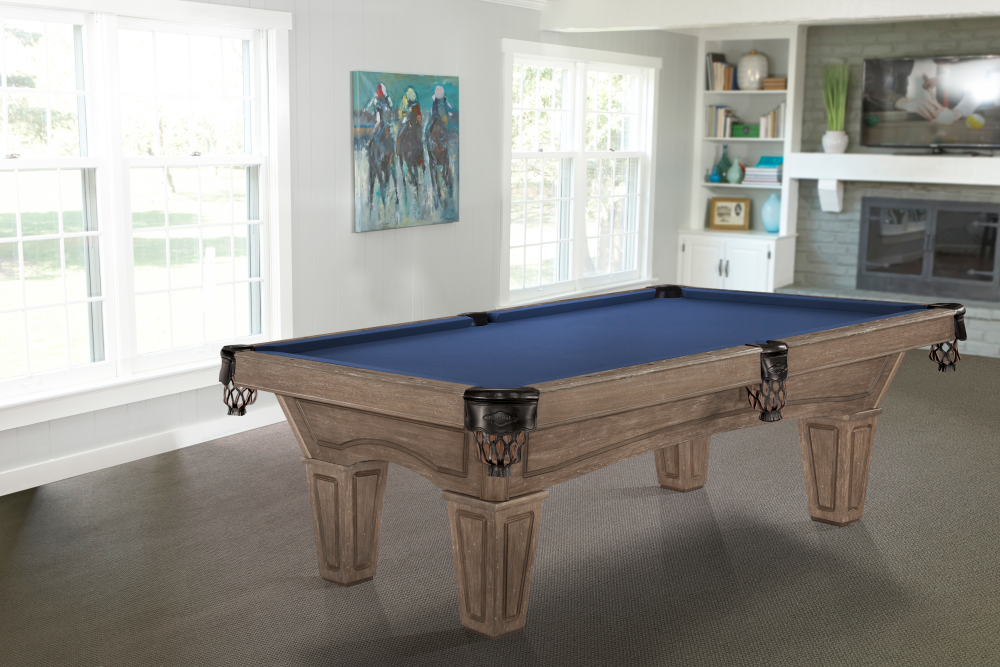 Allenton 8' Pool Table with Tapered Leg — Driftwood finish