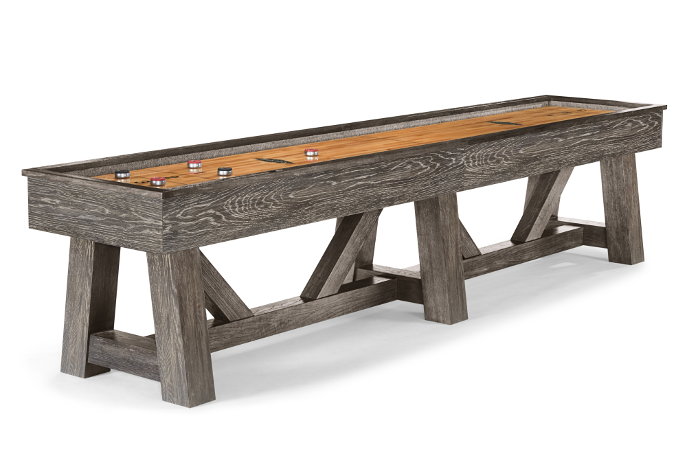 Botanic 12' Shuffleboard Table in Dark Charcoal finish