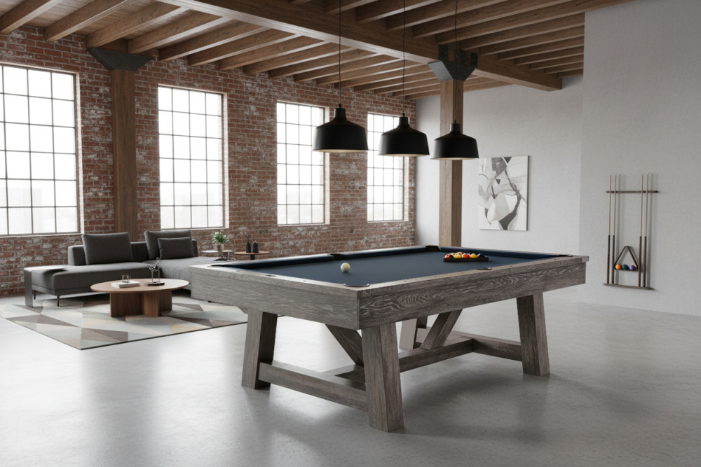 Botanic 8' Pool Table — Dark Charcoal finish