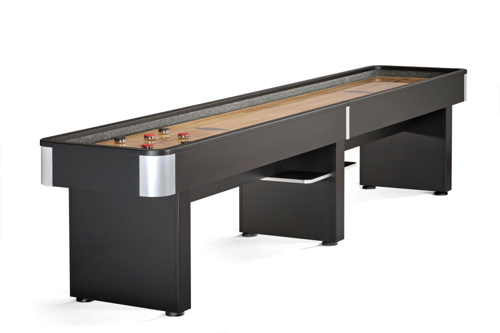 Delray II 12' Shuffleboard Table in Matte Black