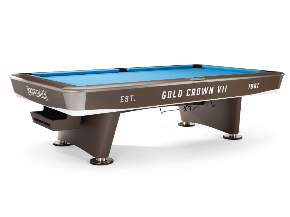 Gold Crown VII 9' Pool Table — Classic Brown finish