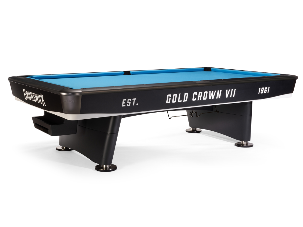 Gold Crown VII 9' Pool Table — Tournament Black finish