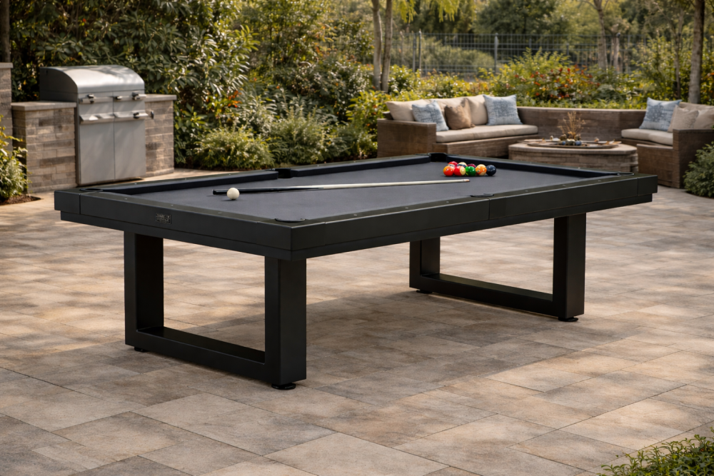 Lanai 8' Outdoor Pool Table — Obsidian Black