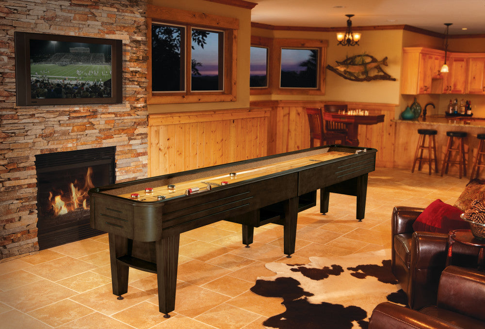 Andover II 12' Shuffleboard Table in Espresso finish