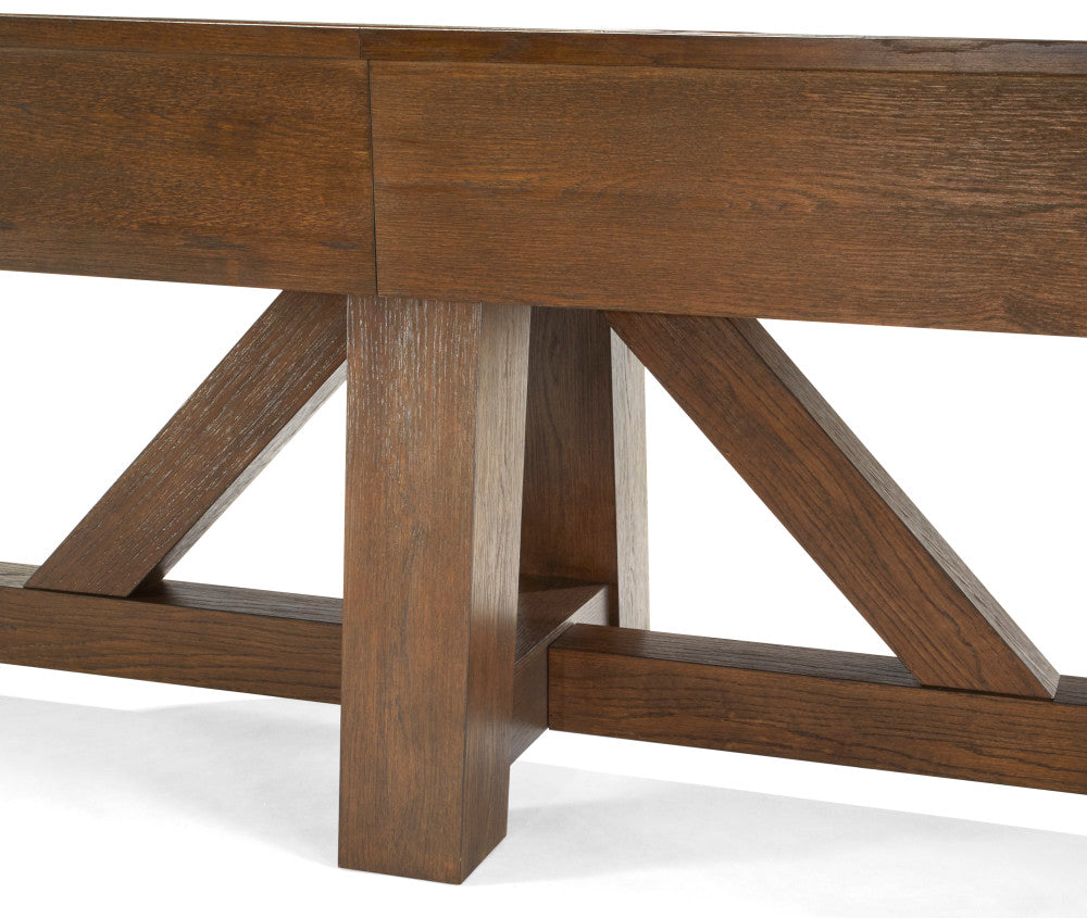 Botanic 12' Shuffleboard Table in Rustic Dark Brown finish