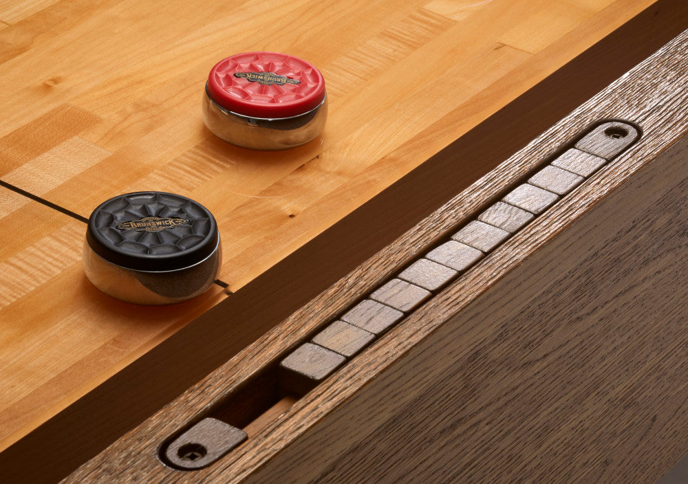 Botanic 12' Shuffleboard Table in Rustic Dark Brown finish