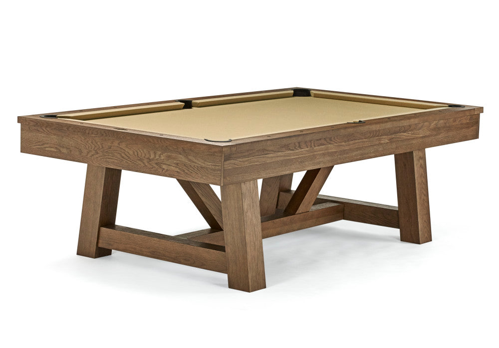 Botanic 7' Pool Table — Rustic Dark Brown finish
