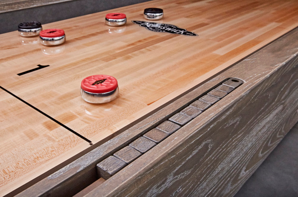 Brixton 14' Shuffleboard Table in Driftwood finish