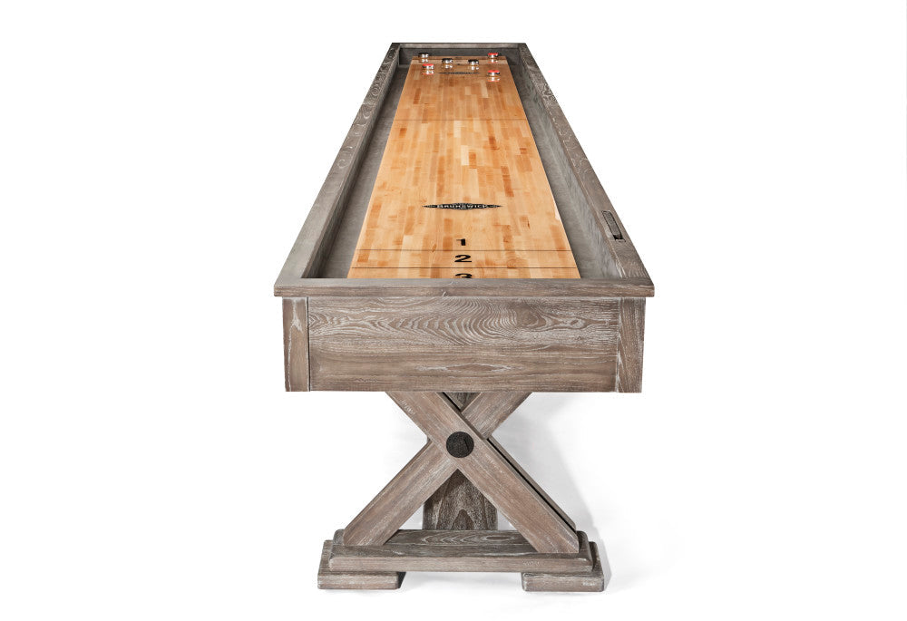 Brixton 14' Shuffleboard Table in Driftwood finish