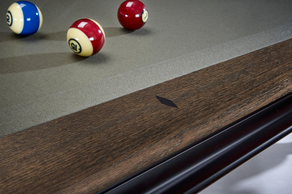 Glenwood 7' Pool Table with Talon Ball & Claw Leg — Matte Black with Coffee finish