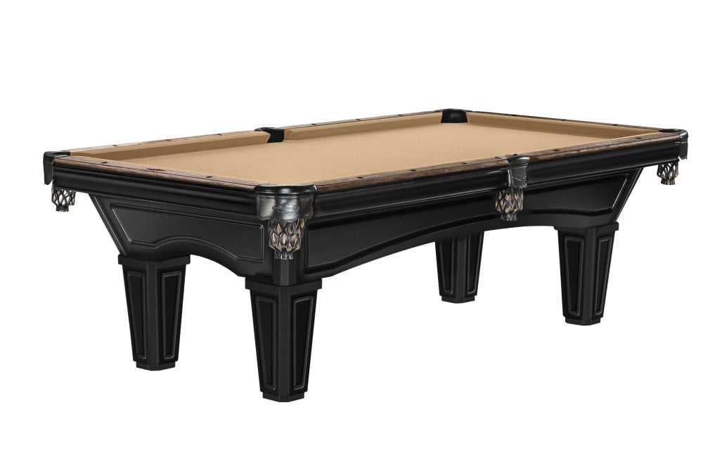 Brunswick Tapered Glenwood 8' Pool Table — Matte Black with Coffee finish