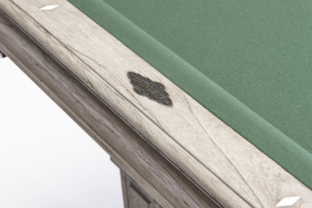 Glenwood 8' Pool Table with Tapered Leg — Rustic Grey finish
