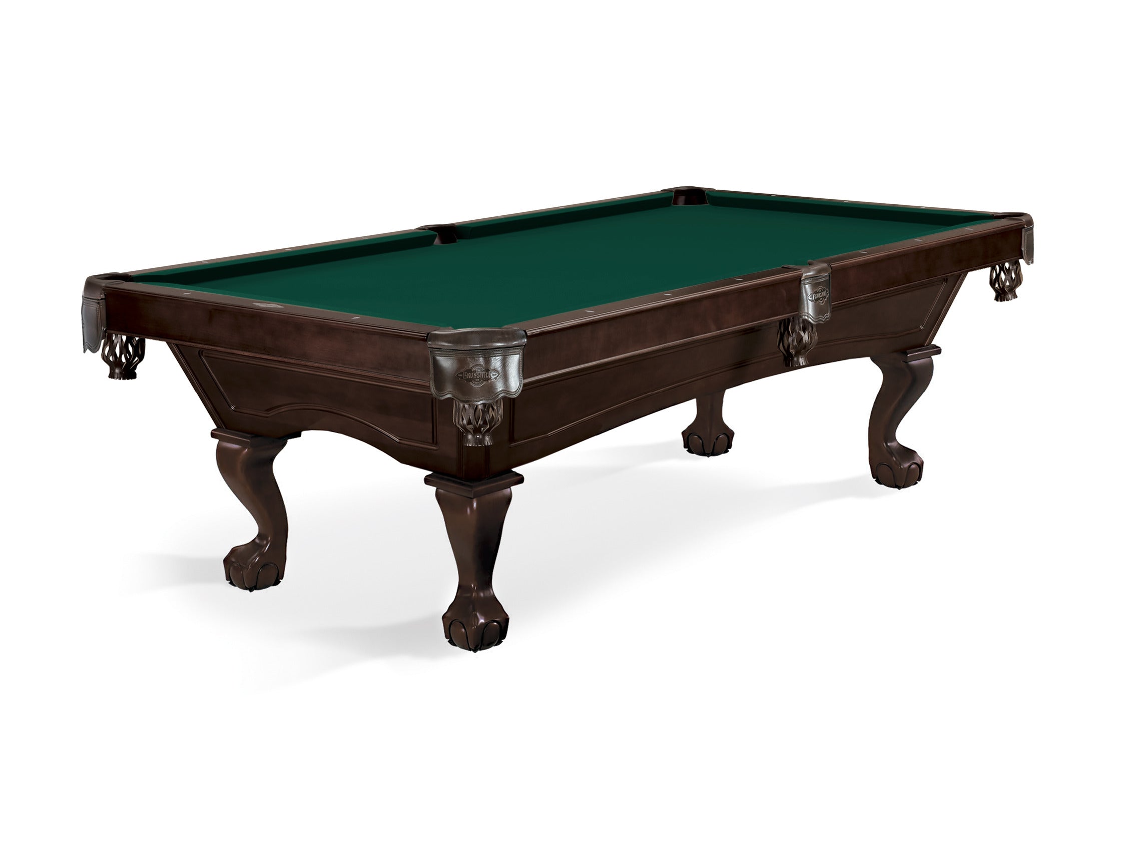Brunswick Allenton with Ball & Claw Leg — Espresso finish with Brunswick Green cloth