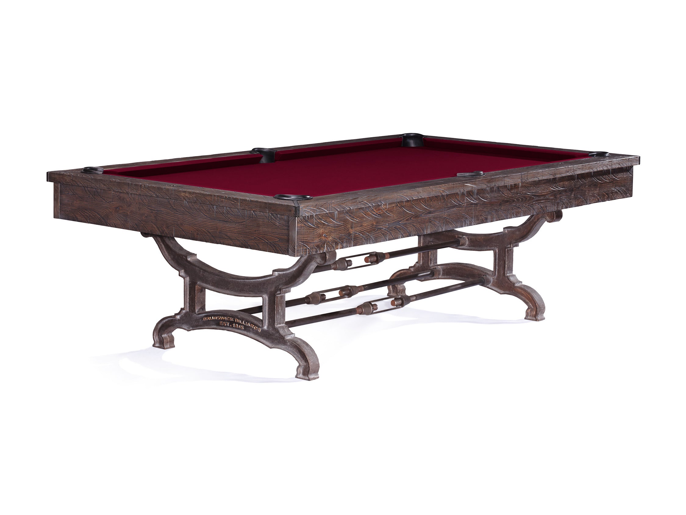 Brunswick Birmingham — Weathered Grey finish with Merlot cloth