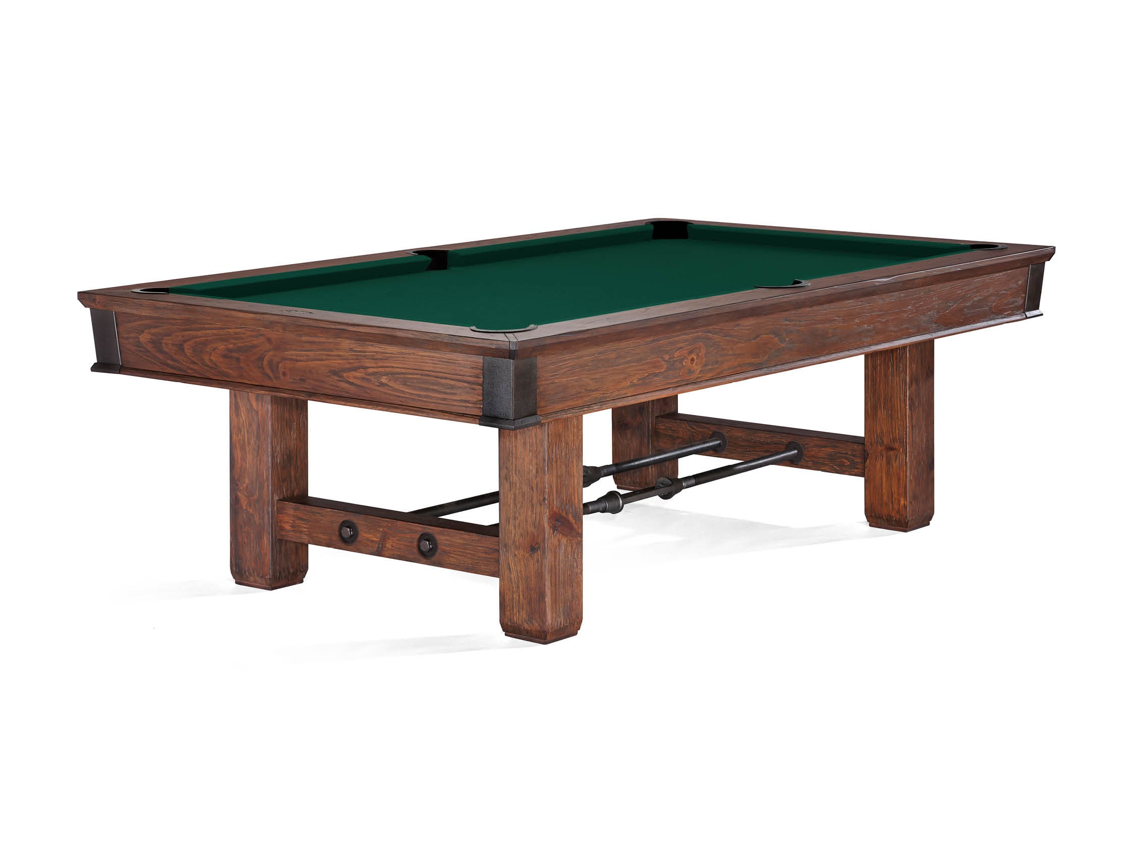 Brunswick Canton — Rustic Chestnut finish with Brunswick Green cloth