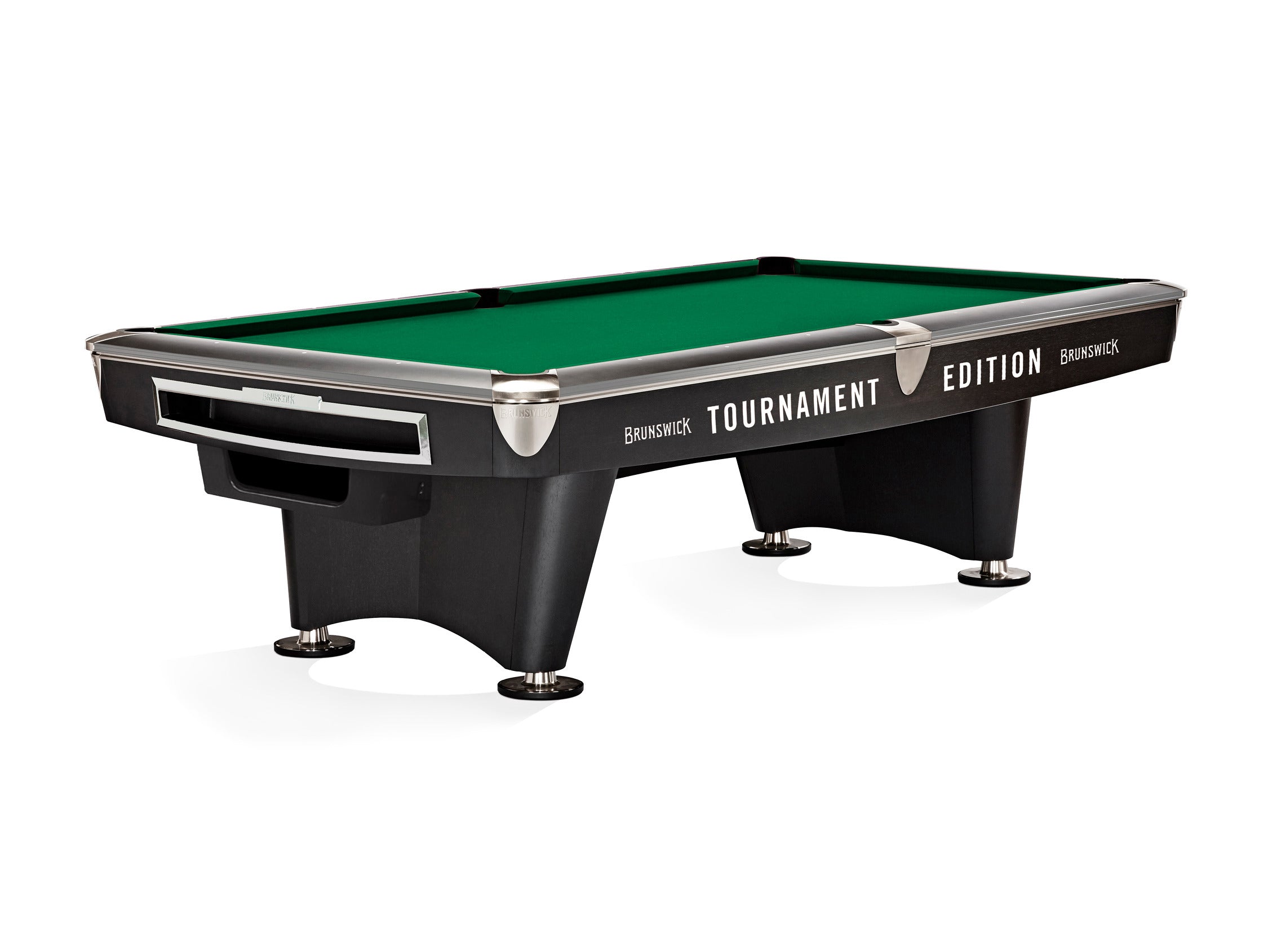 Brunswick Gold Crown VI Tournament — Black finish with Brunswick Green cloth