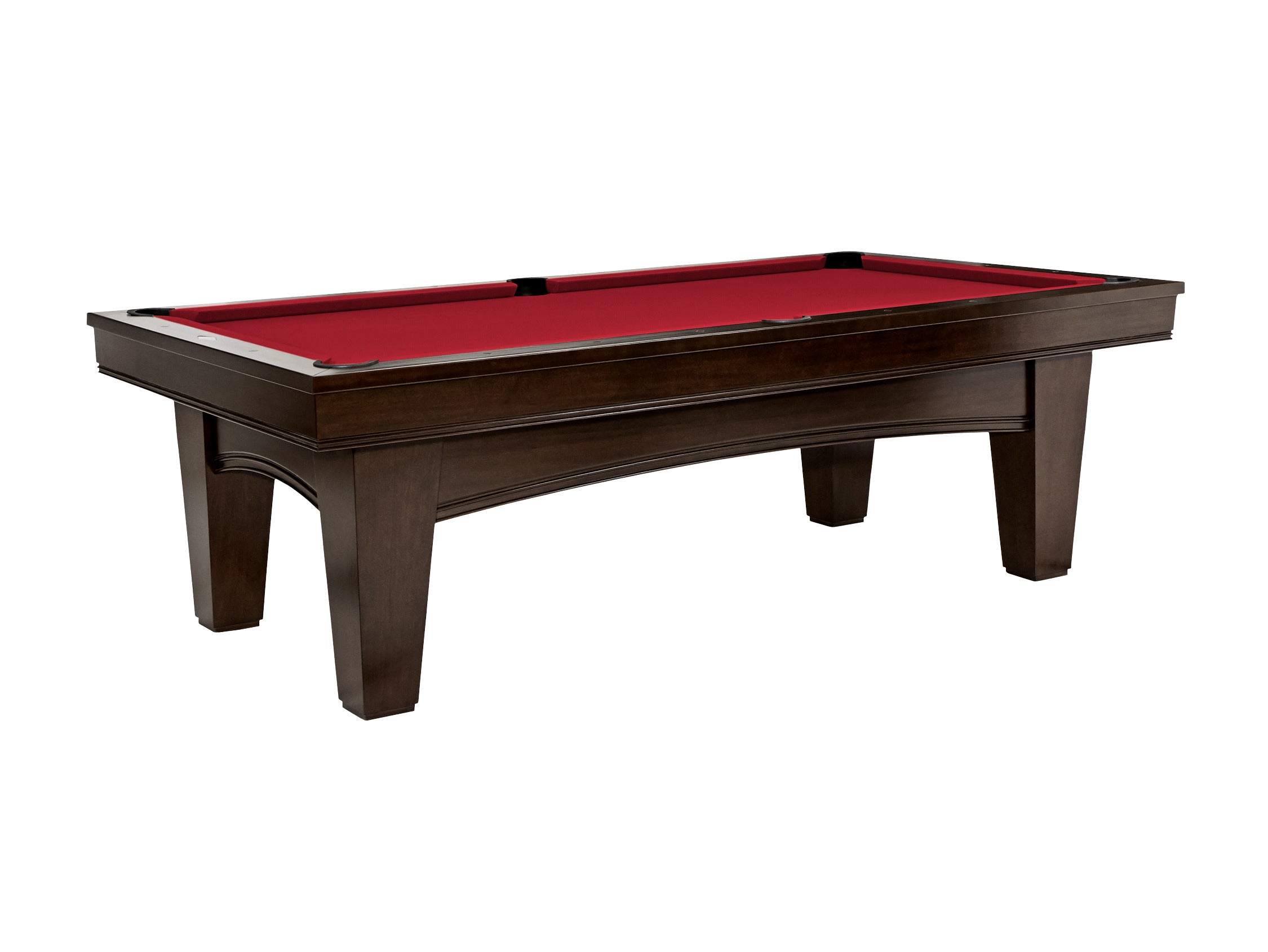 Brunswick Winfield — Espresso finish with Cardinal red cloth