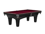 Glenwood 7' Pool Table with Tapered Leg — Matte Black with Coffee finish