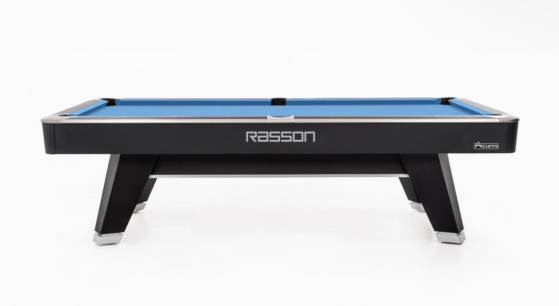 Rasson Acurra — Strong Black finish with Regatta Blue cloth