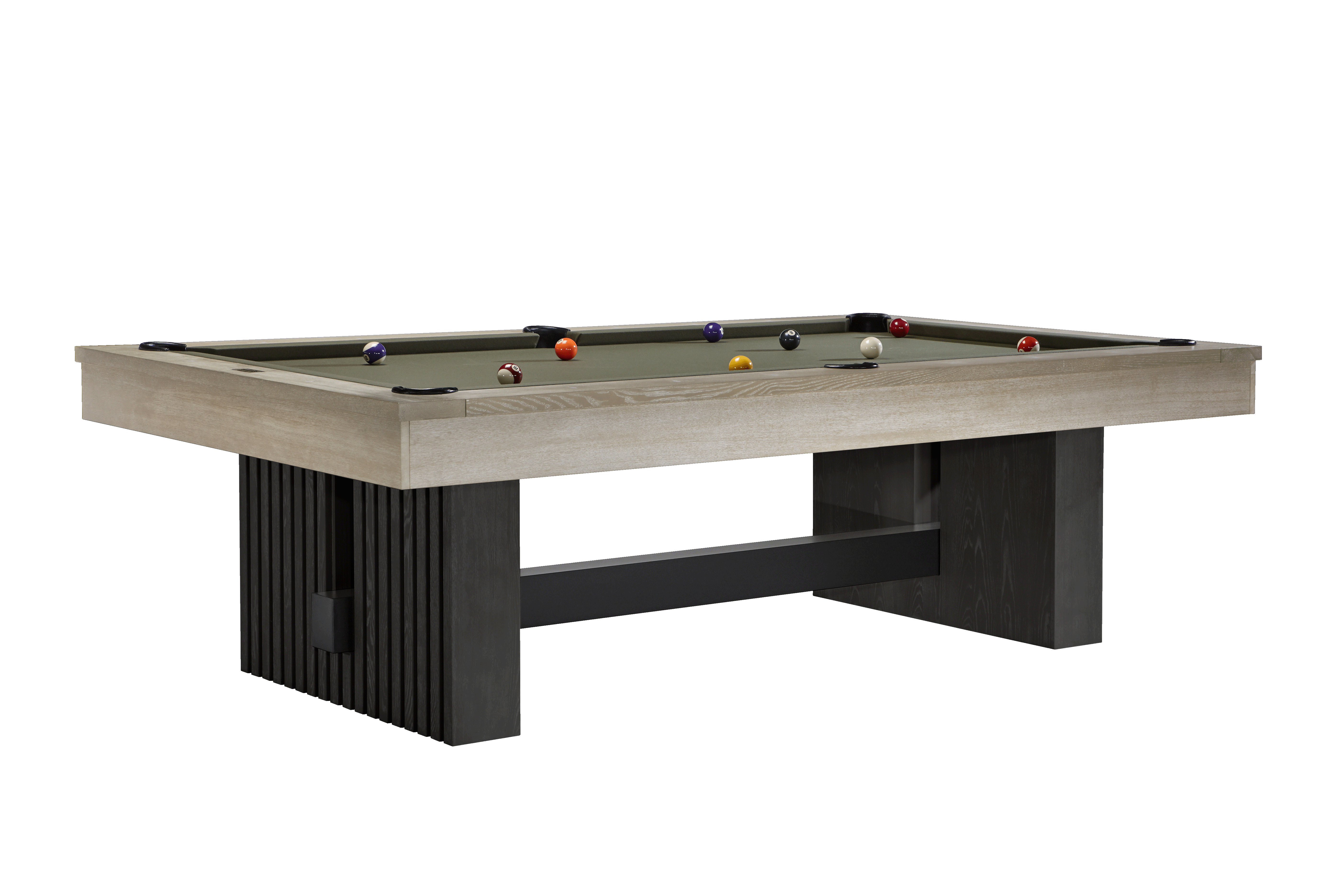 Vancouver 8' Pool Table - two-tone base detail